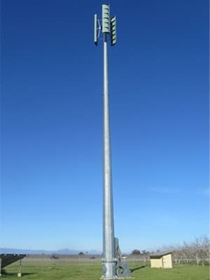Wind Turbine on Farm as Part of Renewable Energy Power System Wind turbine on farm as part of renewable energy power system