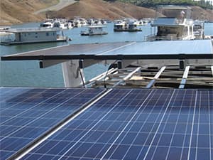 Solar Power for Boats Solar powered energy system installed on boats for clean portable power