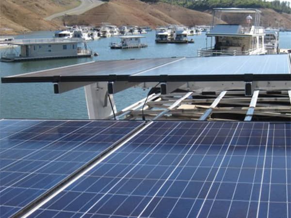 Solar Power for Boats Solar powered energy system installed on boats for clean portable power