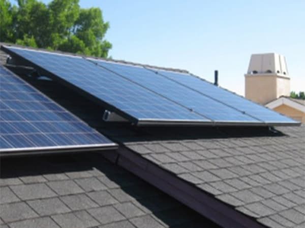 Solar panels installed on home roof in Northern California service area