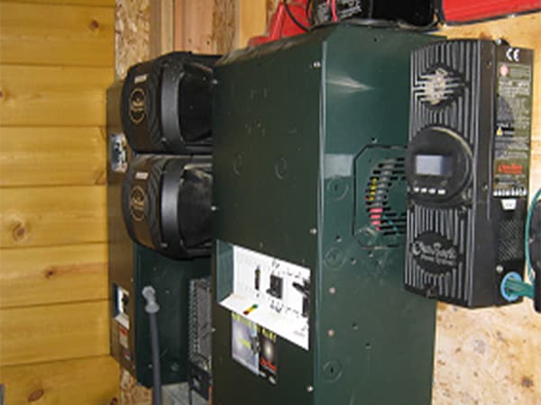 Off Grid Power Connection Off grid solar system connected to home electrical system for independent power